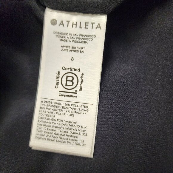 Athleta Apres Ski Skirt Black Size 6 - Picture 12 of 12